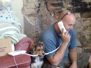 Rusty on the phone